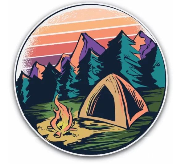 Bonfire Camping Sticker - Wander Looms - Riders Junction