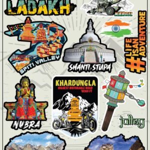 Ladakh Odyssey Sticker Sheet (14 Stickers) - Wander Looms