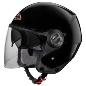 SMK Cooper - Unicolour Glossy Black Helmet - GL200 - Riders Junction