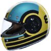 SMK Retro Ranko Glossy Yellow & Blue Helmet - GL428 - Riders Junction