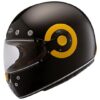 SMK Retro - Unicolour Glossy Black & Yellow Helmet - GL240 - Riders Junction
