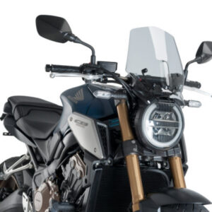 PUIG Windscreen for Honda CB650R Neo Sports Cafe (2021+) - Light Smoke - Riders Junction