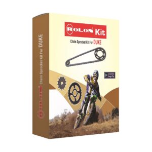 Rolon Brass Chain Sproket Kit HPXR 206 - Duke 200 - Riders Junction