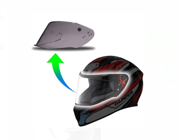 STUDDS Spare Visor for Thunder Helmets - Smoke - Riders Junction