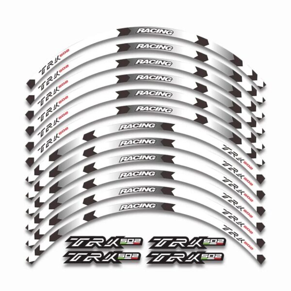 Black & Grey Rim Stickers for Benelli TRK 502