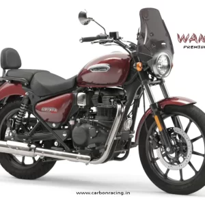 Premium Smoked Windshield for Royal Enfield Meteor 350 - Carbon Racing