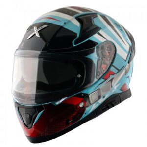 AXOR Apex Hex-2 Motorcycle Helmet - Blue & Red