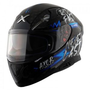 AXOR Apex Ride Fast Motorcycle Helmet - Black Blue