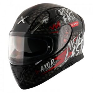 AXOR Apex Ride Fast Motorcycle Helmet - Black Red