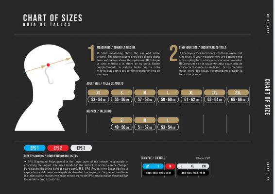 Size Charts for Helmets - Riders Junction