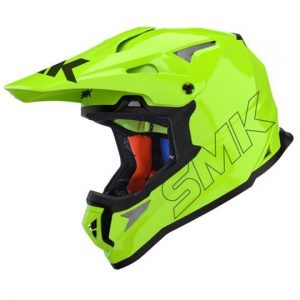 SMK Allterra Unicolour Off Road Helmet for Bikers - Hi Vision - HV420