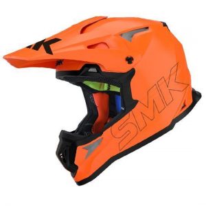 SMK Allterra Unicolour Off Road Helmet for Bikers - Hi Vision HV720