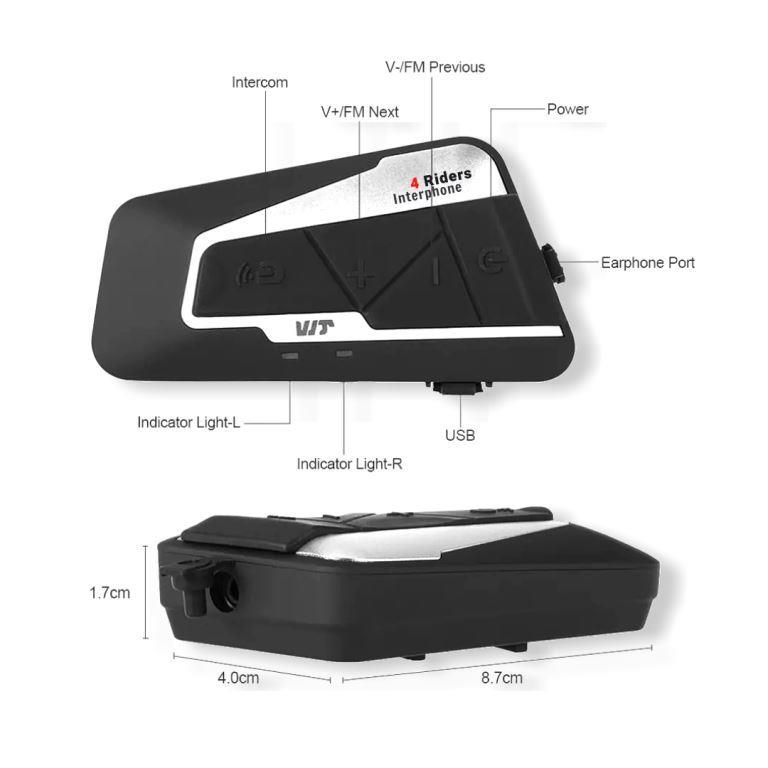Buy T9S-V4 Bluetooth Intercom for Helmet - Route95 Online Price from Riders Junction % %