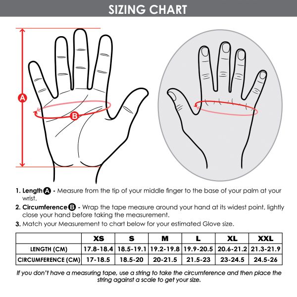 Size Charts for Riding Gloves - Riders Junction