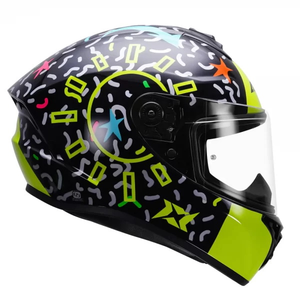 AXXIS Draken S Crazy Helmet - Fluorescent Yellow