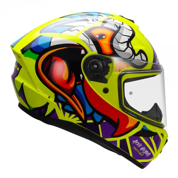 AXXIS Draken S Parrot Helmet - Fluorescent Yellow