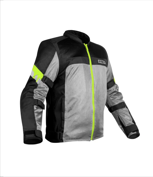 Rynox Helium GT 2 Riding Jacket - Black HI-VIZ Green