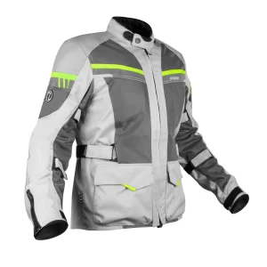 Stealth Air Pro Riding Jacket for 2 Wheelers - Light Grey - RYNOX