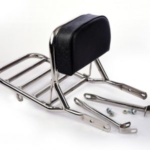 Bullet Backrest with Carrier Pipe in Stainless Steel