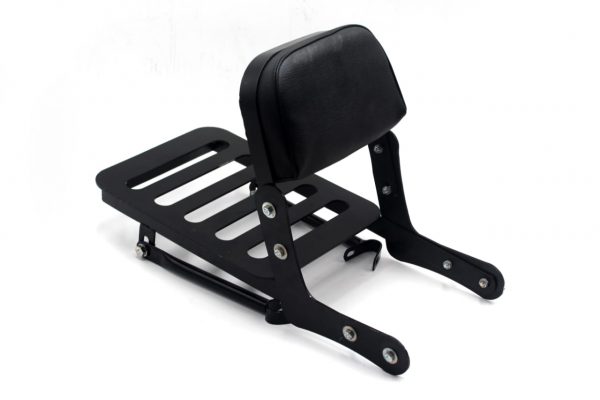 Bullet Backrest with Carrier Plate in Mild Steel Black Powder Coated