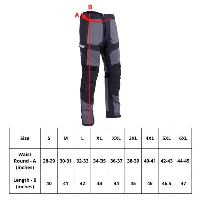 Size Charts for Riding Pants - Buy Riding Pants Online at Best Price ...