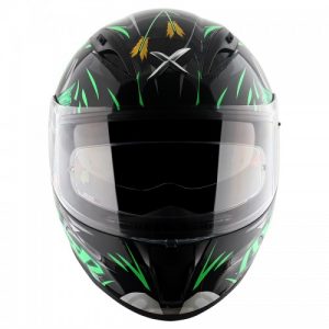Axor Street Zazu Helmet - Glossy Black & Green