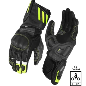 Rynox Storm Evo 3 Gloves - HiViz Green Black