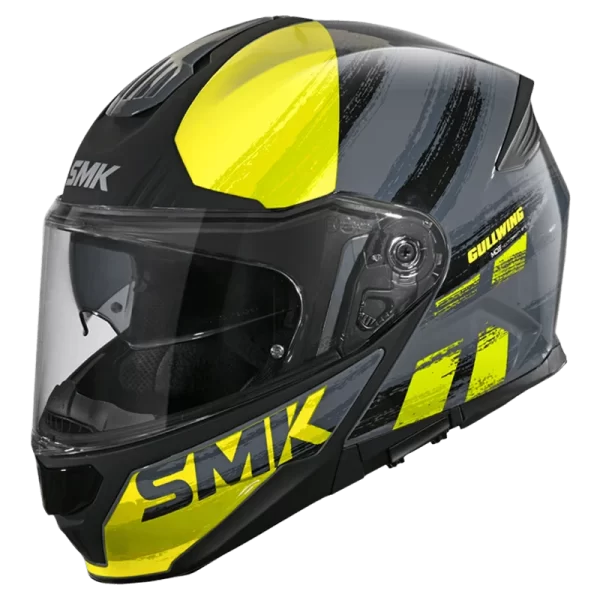 SMK Gullwing Tourleader Glossy Yellow Helmet- GL646