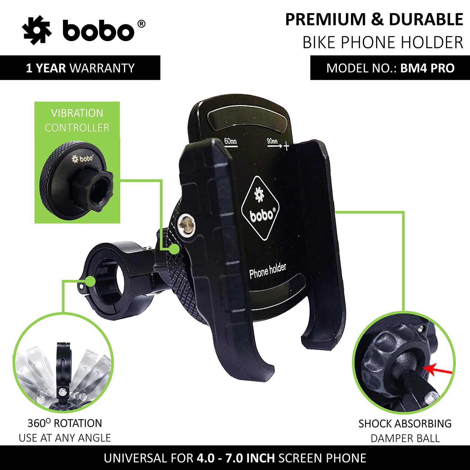 Claw-Grip Bike | Scooter | Bicycle Mobile Phone Holder Mount with 360°  Rotation for Maps and GPS Navigation