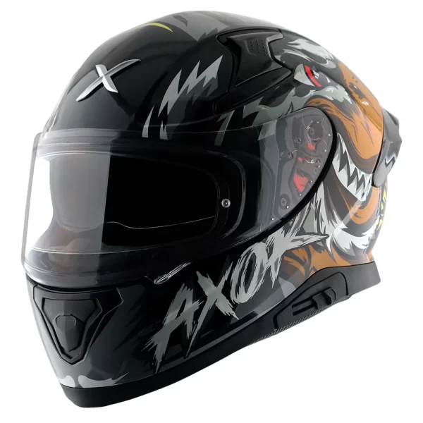 Axor Apex Falcon Full-Face Helmet - Glossy Black Grey