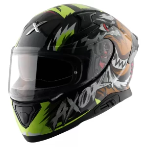 Axor Apex Falcon Full-Face Helmet - Glossy Black Neon Yellow