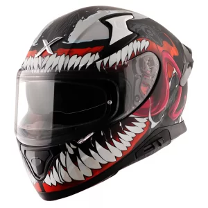 Axor Apex Marvel Venom Full-Face Helmet - Matt Black Red