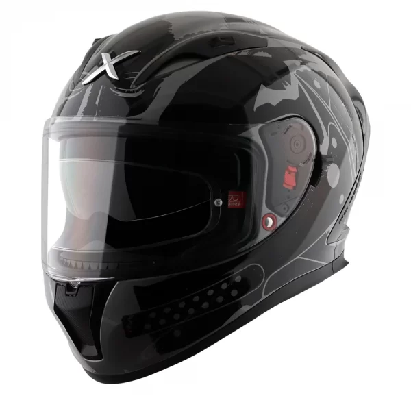 Axor Street DC Batman Full-Face Helmet - Gloss Anthracite Black