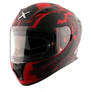 Axor Street DC Batman Full-Face Helmet - Matt Red Black