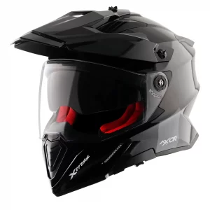 Axor X Cross Dual Visor Helmet - Glossy Black