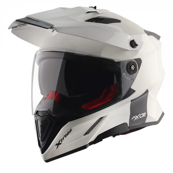 Axor X Cross Dual Visor Helmet - Glossy White