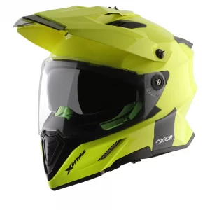 Axor X Cross Dual Visor Helmet - Neon Yellow