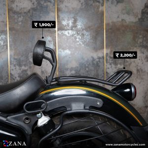 Backrest Oval Compatible with Luggage Rack for Super Meteor 650 by ZANA-ZI-8295