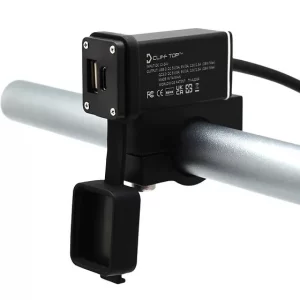 36W Aluminium QC 3.0+USB-C Motorcycle Handlebar USB Charger