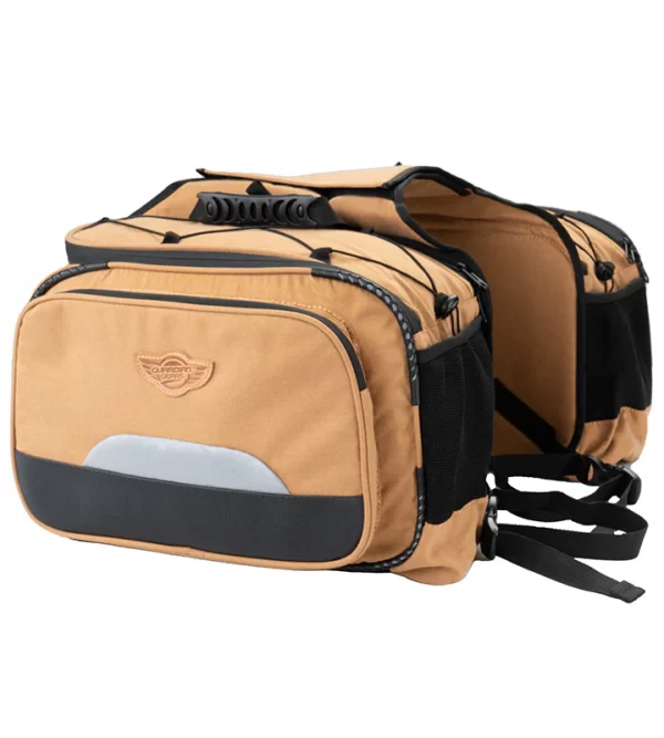 Mustang 50L Saddle Bag with Rain Cover (Khaki Color)