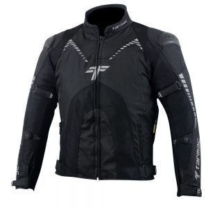 Tarmac Corsa Black Riding Jacket with SAFE TECH Protectors - LEVEL 2 for Shoulder, Elbows, Spine and LEVEL 1 for Chest