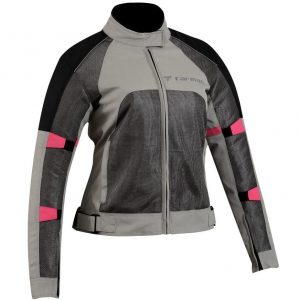 Tarmac Drifter II Grey/Black/Pink Ladies SAFE TECH Level 2 Riding Jacket