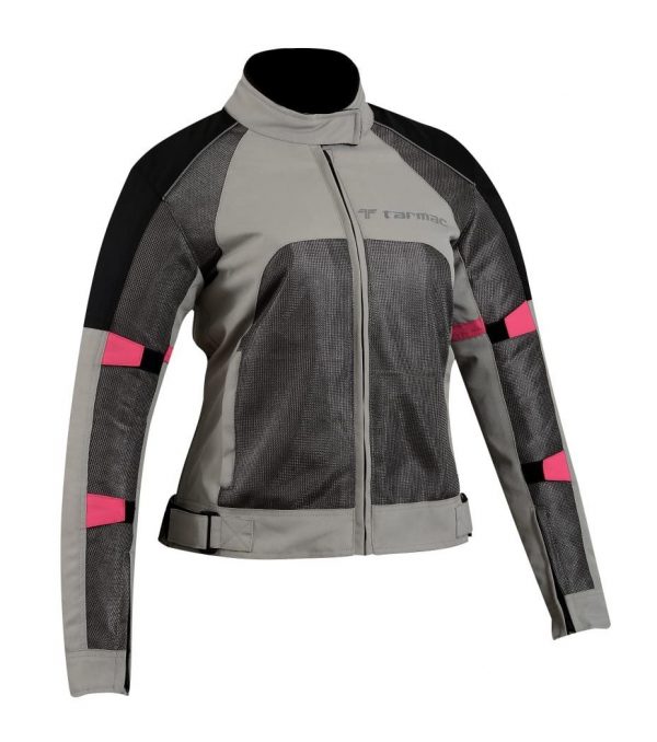 Tarmac Drifter II Grey/Black/Pink Ladies SAFE TECH Level 2 Riding Jacket