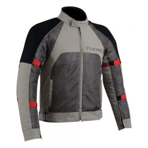 Buy Tarmac Drifter II Grey-Black and Red Riding Jacket for Men - Level ...