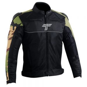 Tarmac One III Black/Army Camo/Olive Green Level 2 Riding Jacket with PU Chest Protectors