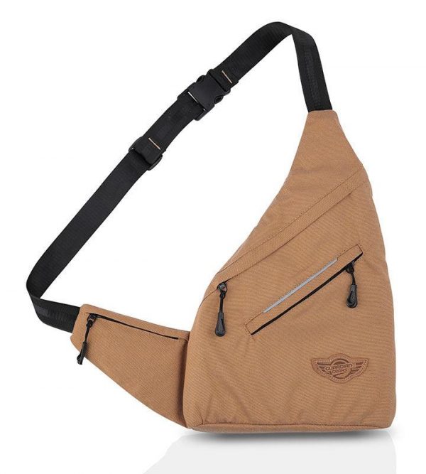 Wing Crossbody Khaki Sling Bag for Travel, Biking, Hiking, Trekking and Everyday Use by Guardian Gears