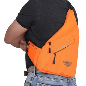 Wing Crossbody Tangy Orange Sling Bag for Travel, Biking, Hiking, Trekking and Everyday Use by Guardian Gears