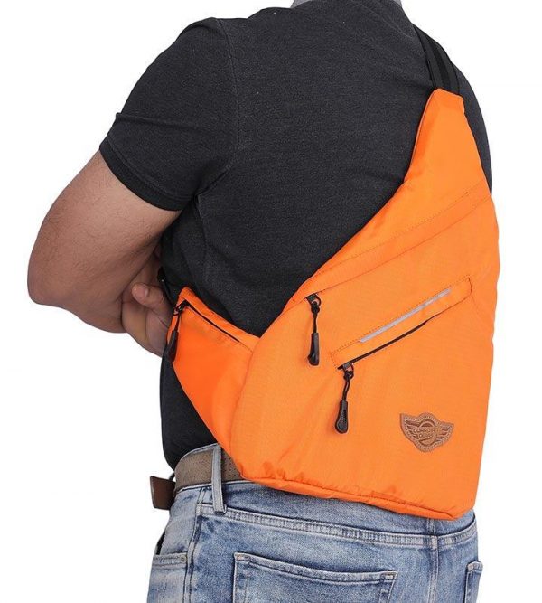 Wing Crossbody Tangy Orange Sling Bag for Travel, Biking, Hiking, Trekking and Everyday Use by Guardian Gears