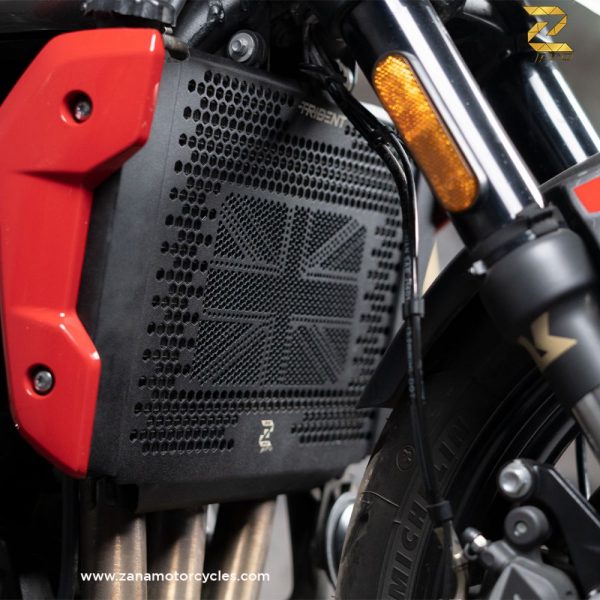 ZANA Radiator Grill UK Flag Trident for Triumph Trident 660 - Black Texture- ZP-007