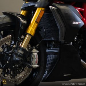 ZANA Radiator Guard Honeycomb for Ducati Diavel-1260-Black(2-Set) - ZP-054